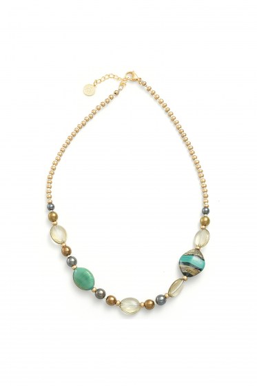 NECKLACE SOPHIE GIROC. EASY COL GREEN PETROLIO